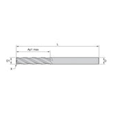 General-Purpose Solid Carbide End Mills  GP End Mills • Series 4004 4014 4024 • Square End • 4 Flute • Metric  45° (TiAlN) - Big-tools Industrial Supply Tools for Metal Cutting